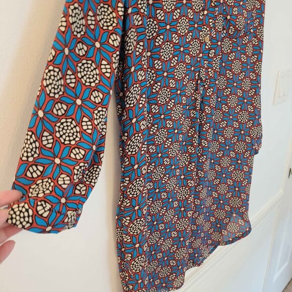 Colourful Blue Red XTaren Tunic Dress Size M - Picture 3 of 7